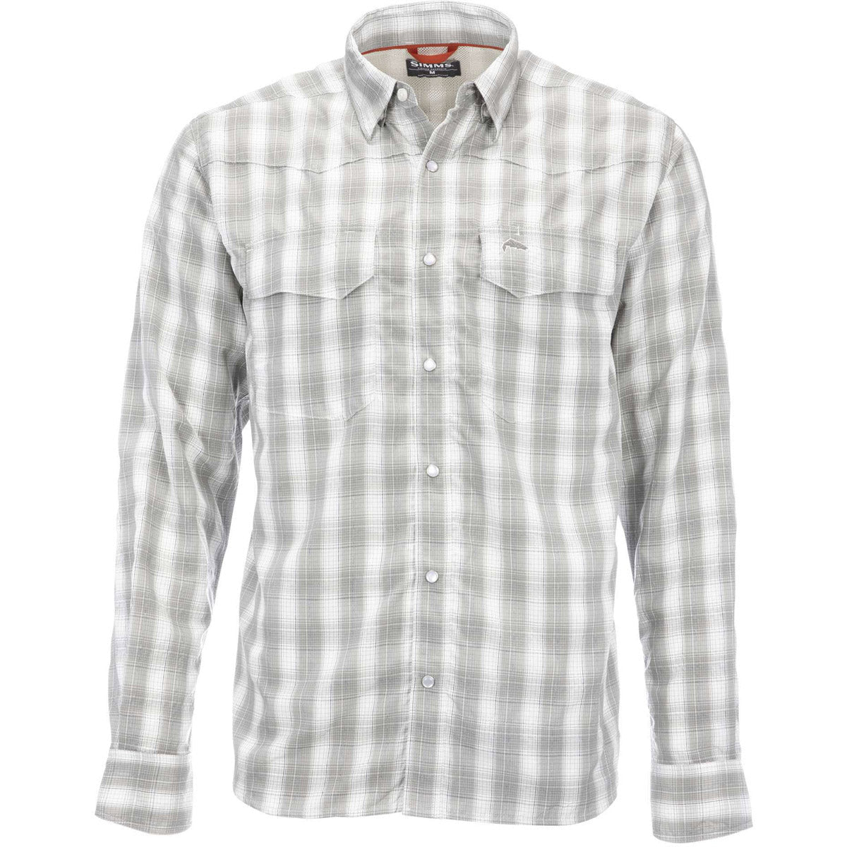Simms Fishing Men's Big Sky Long Sleeve Fishing Shirt Rock Ridge Plaid