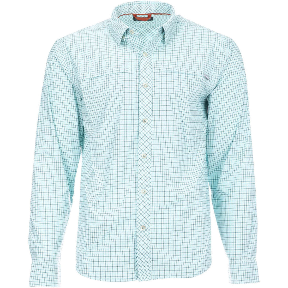 Simms Fishing Men's Stone Cold Fishing Long Sleeve Shirt Laguna Morada Plaid