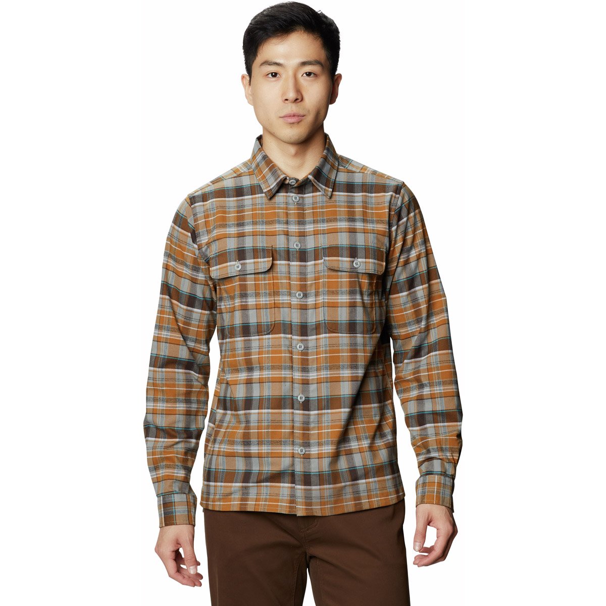 Mountain Hardwear Men's Voyager One Long Sleeve Shirt Wet Stone