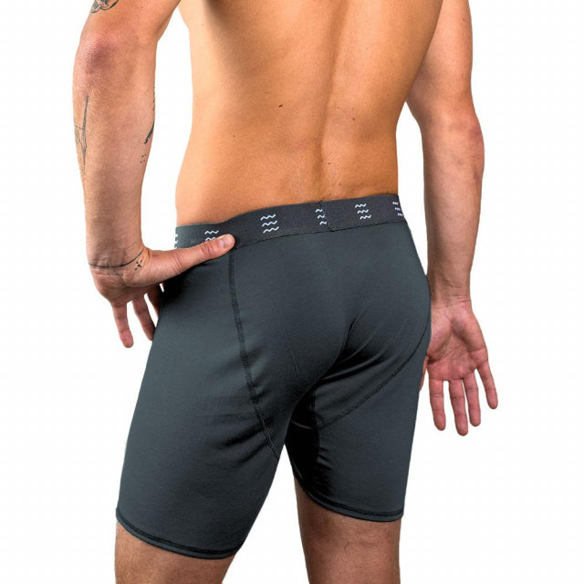 Free Fly Apparel Men's Bamboo Comfort Boxer Brief Blue Dusk