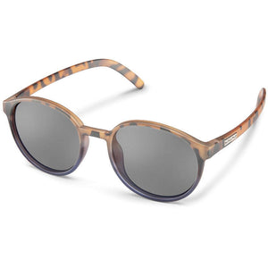 Suncloud Low Key Sunglasses (Small-Medium Fit) Matte Tortoise Dark Violet Fade/Polarized Gray