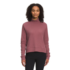 The North Face Women's L/S Mock Neck Chabot Wild Ginger