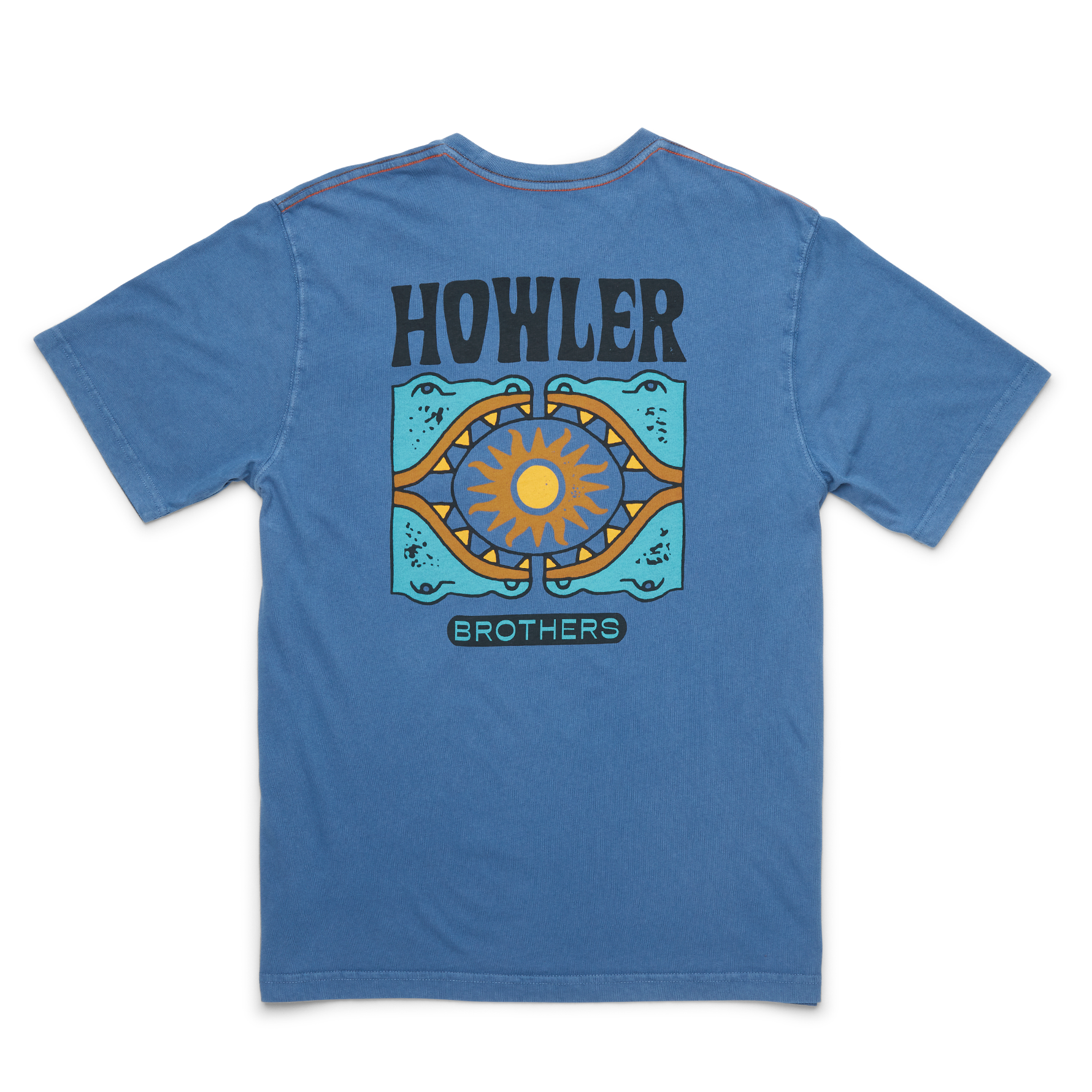 Howler Brothers Mens Cotton Pocket T SUN Sun Drinker: Blue