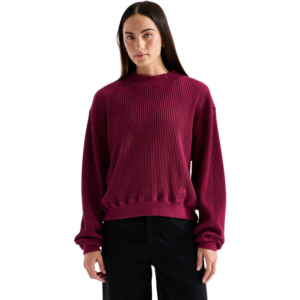 The North Face Womens Chabot 2.0 Mock-Neck Burgundy Crush