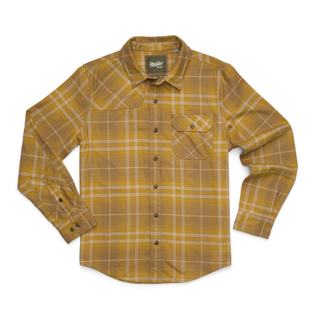 Howler Brothers Mens Harkers Flannel Shirt Kempton Plaid : Otter