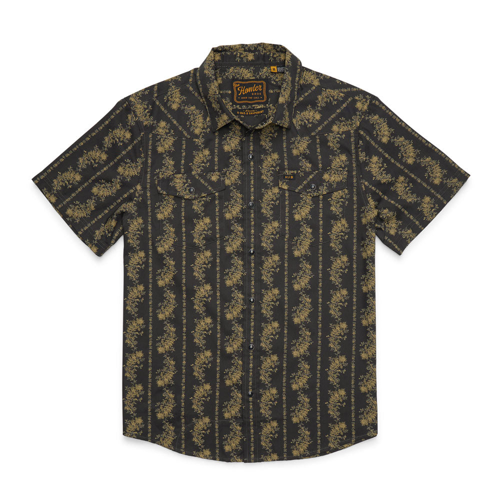 Howler Brothers Mens H Bar B Snapshirt Grampas Curtains: Antique Black