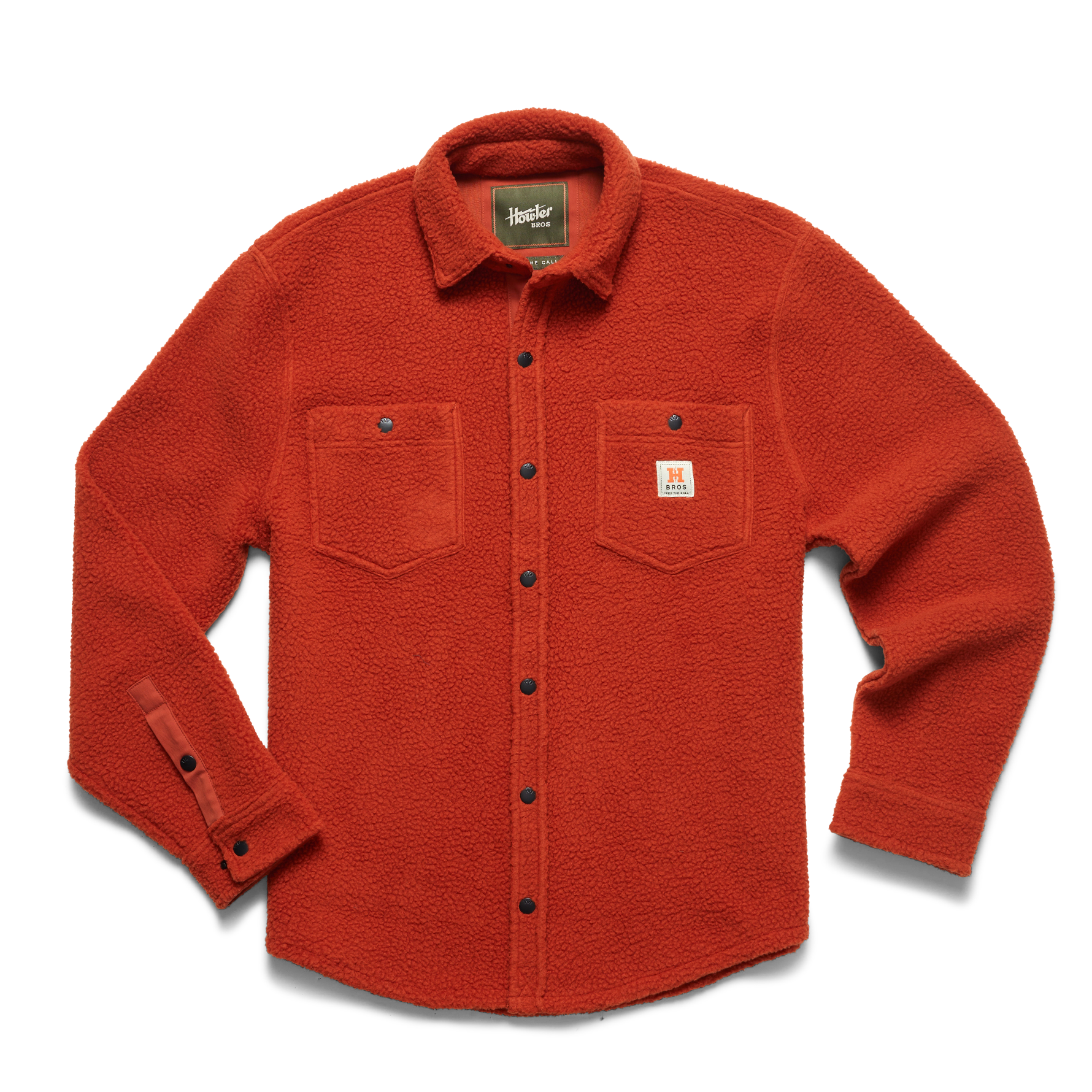 Howler Brothers Mens Allegheny Fleece Overshirt CIN Cinnamon