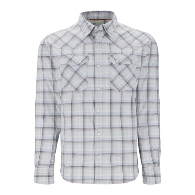 Simms Fishing Mens Brackett Long Sleeve Shirt 1301 Aspen Brackett