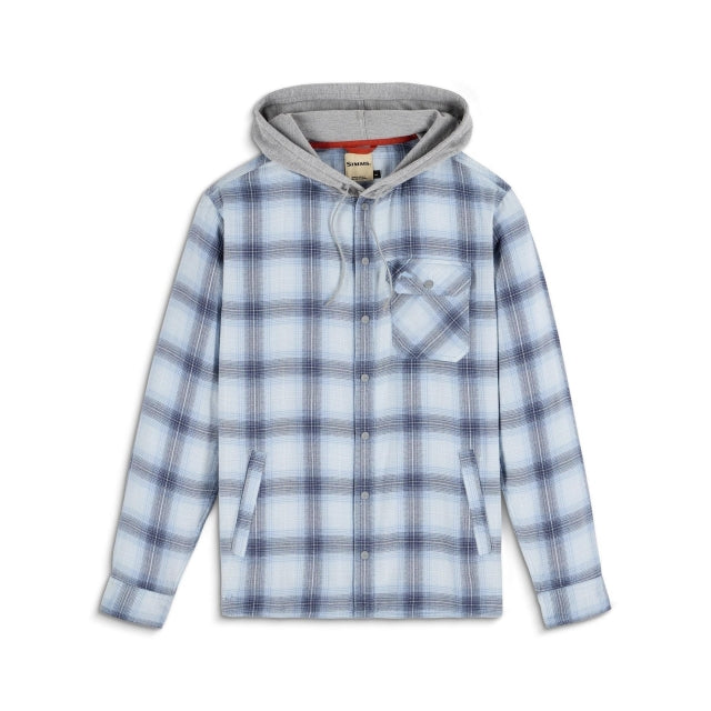 Simms Fishing Mens Santee Flannel Hoody 1360 Ely Plaid: Bimini