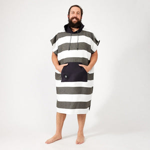 Nomadix Changing Poncho: Wave Blue Stripes Noll Black
