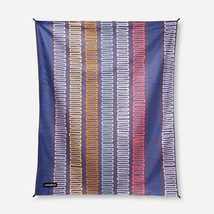 Nomadix Festival Blanket: Tie-dye Black And White Switchback Multi