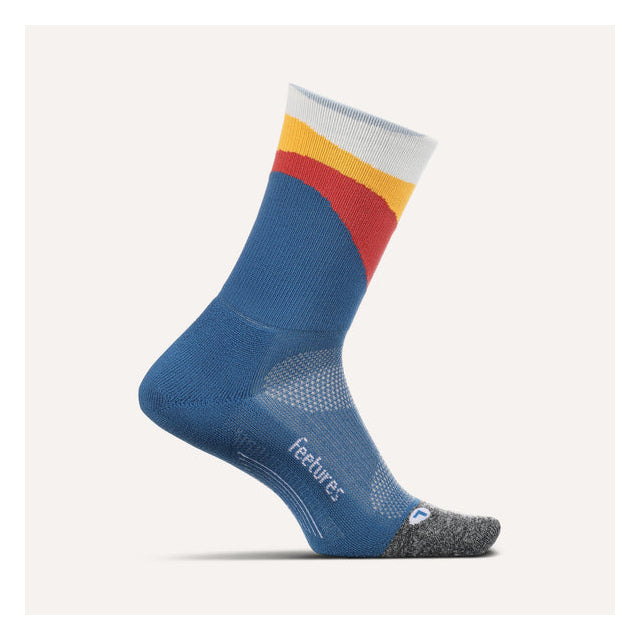 Feetures! Elite Light Cushion Mini Crew Retrograde Blue