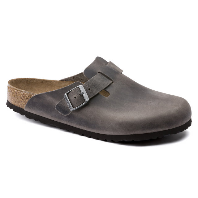 Birkenstock Boston SFB Oiled Leather-Nar Iron