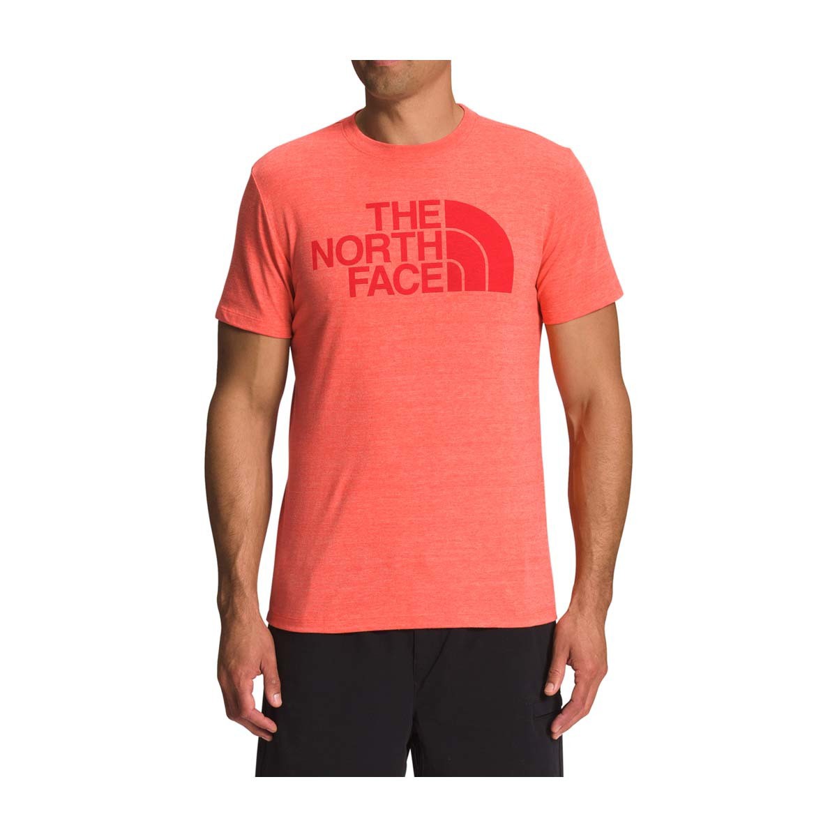 The North Face Men&#39;s Short-Sleeve Half Dome Tri-Blend Tee Retro Orange Heather