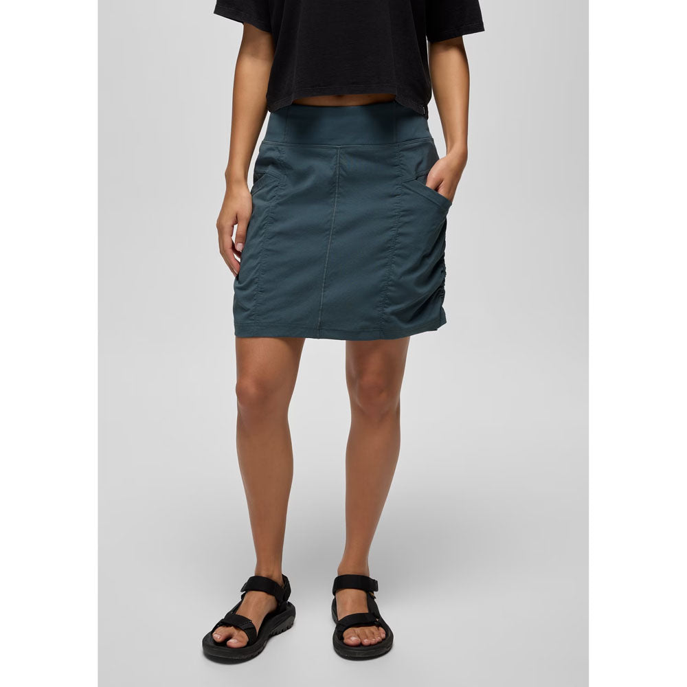 Prana Womens Koen Skort Grey Blue