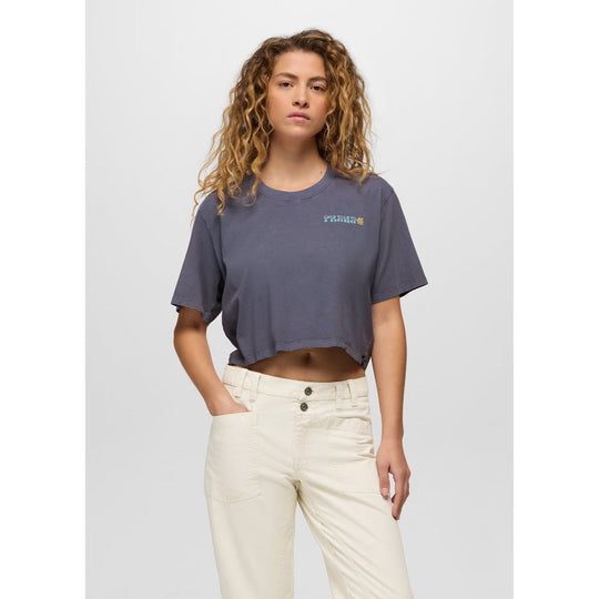 Women's Everyday Good Vibes Crop Graphic Tee