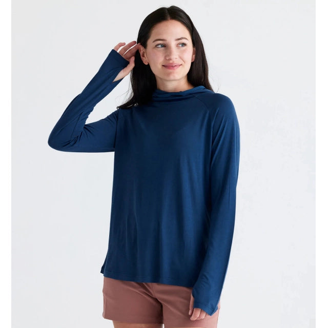 Free Fly Apparel Women's Bamboo Lightweight Hoodie II 436 True Navy