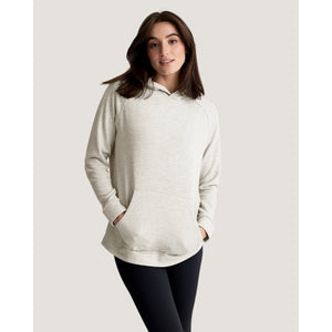 Free Fly Apparel Womens Bamboo Lightweight Fleece Hoodie 051 Off White Heather
