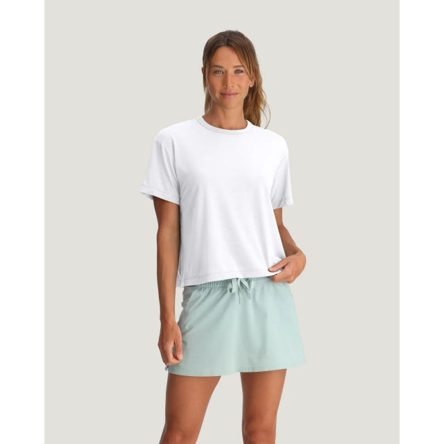 Free Fly Apparel Womens Elevate Lightweight Tee 022 Bright White