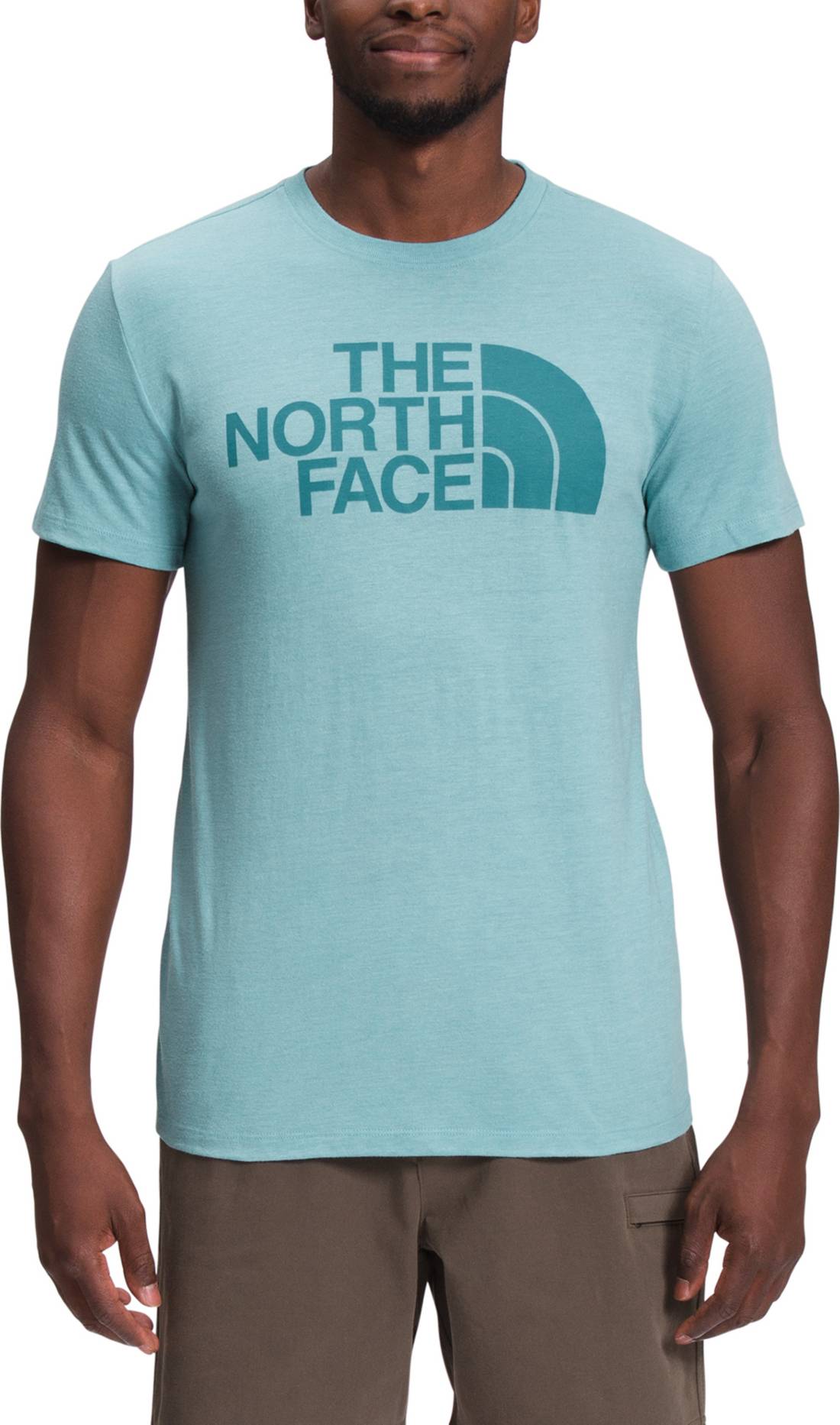 The North Face Men&#39;s Short-Sleeve Half Dome Tri-Blend Tee Reef Waters Heather