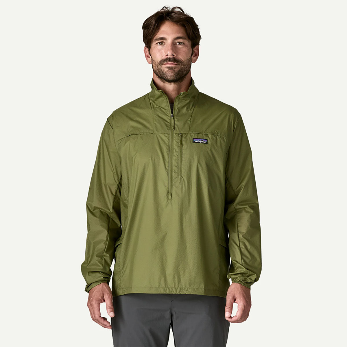 Patagonia Mens Houdini Stash 1/2 Zip Pullover Caper Green