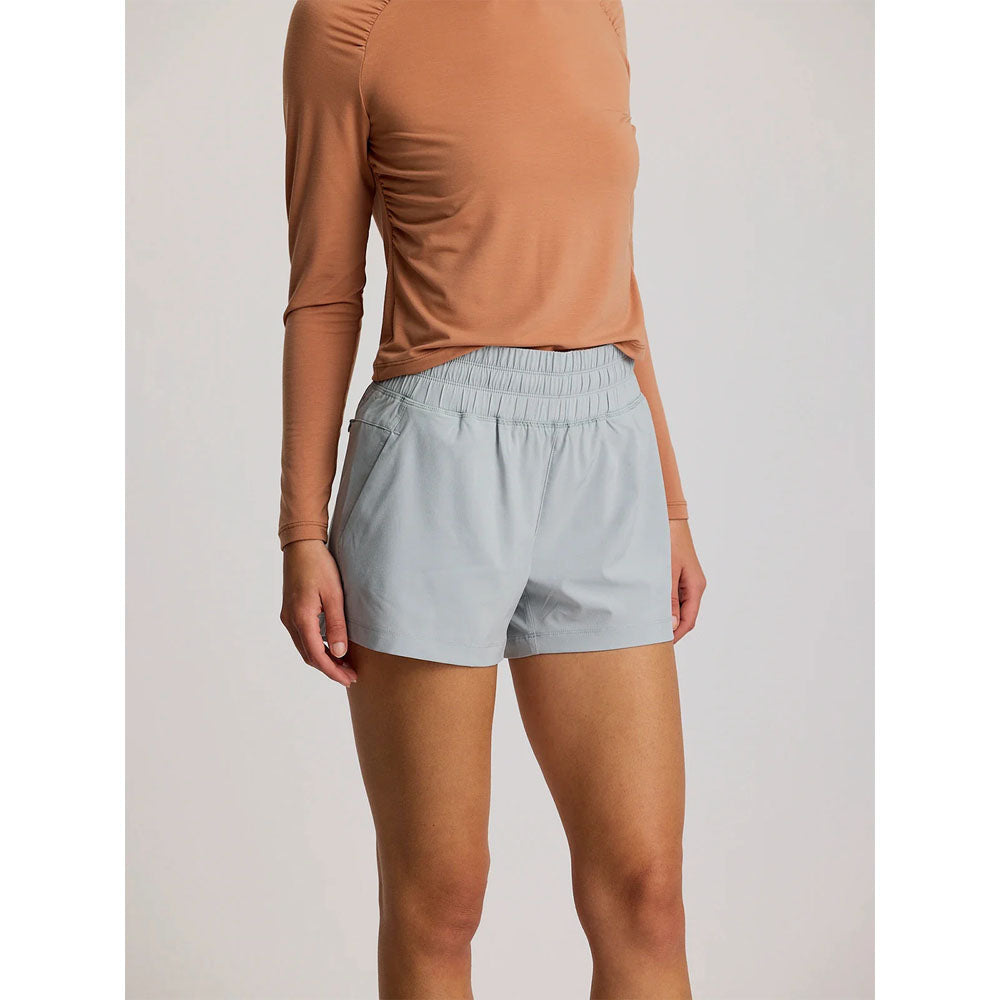 Free Fly Apparel Womens Pull-On Breeze Short Aspen Grey