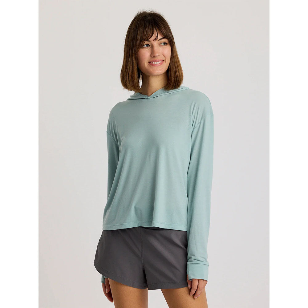 Free Fly Apparel Womens Elevate Lightweight Hoodie Ocean ist / M