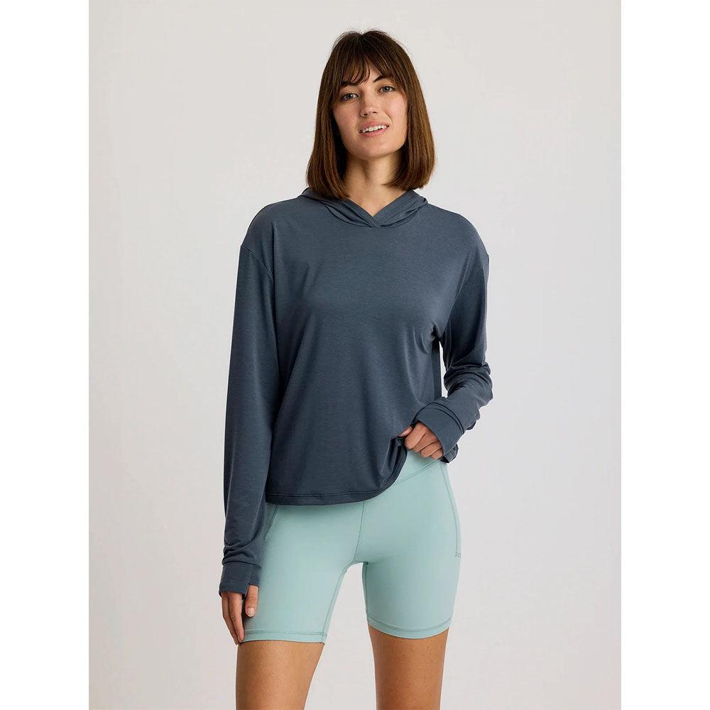 Free Fly Apparel Womens Elevate Lightweight Hoodie Storm Cloud