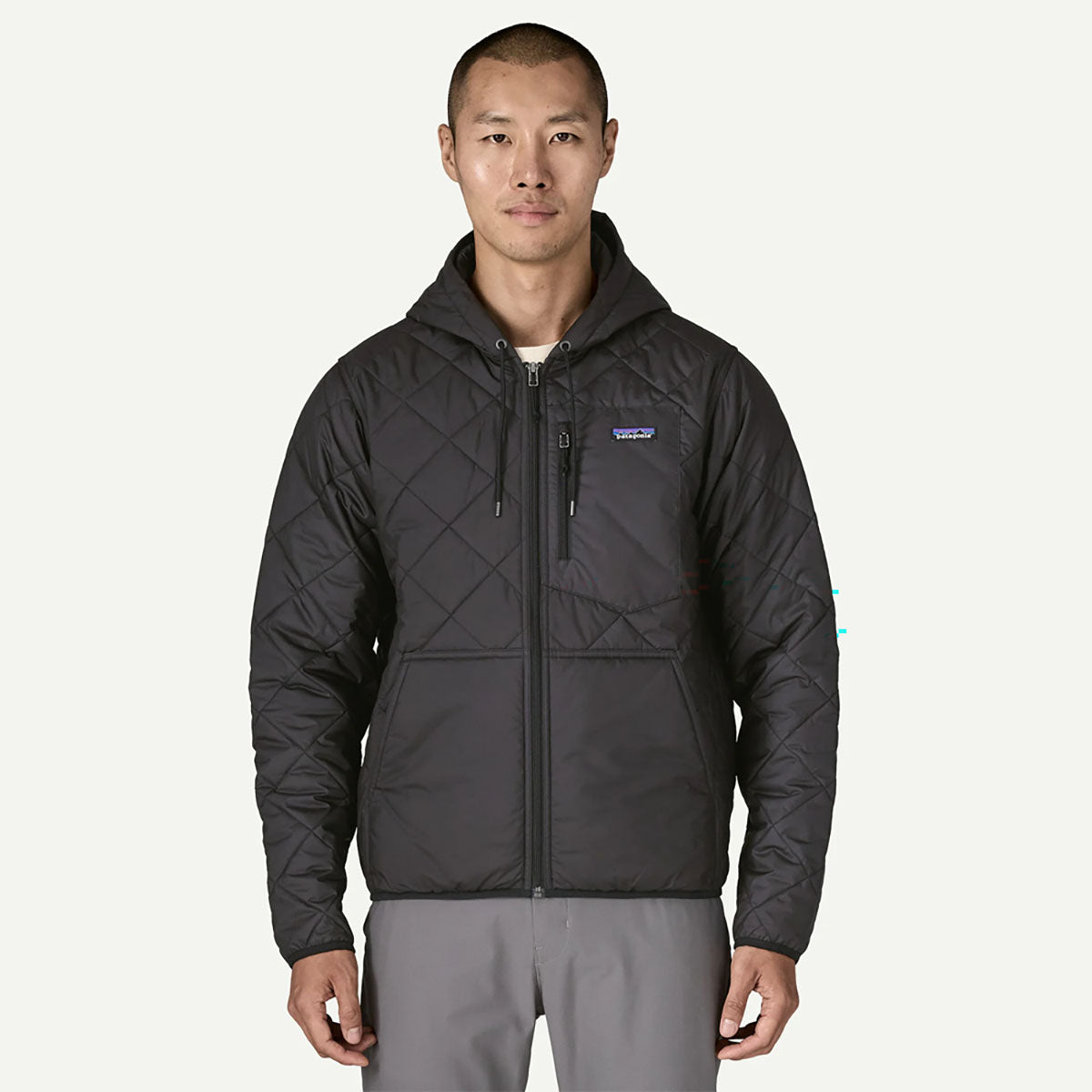 Patagonia Mens Diamond Quilted Bomber Hoody Black