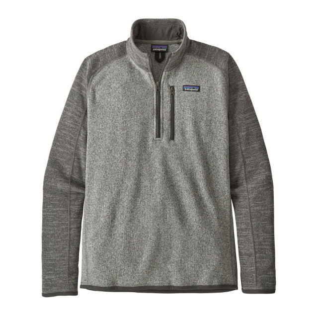 Patagonia Mens Better Sweater 1/4 Zip Nickel w/Forge Grey