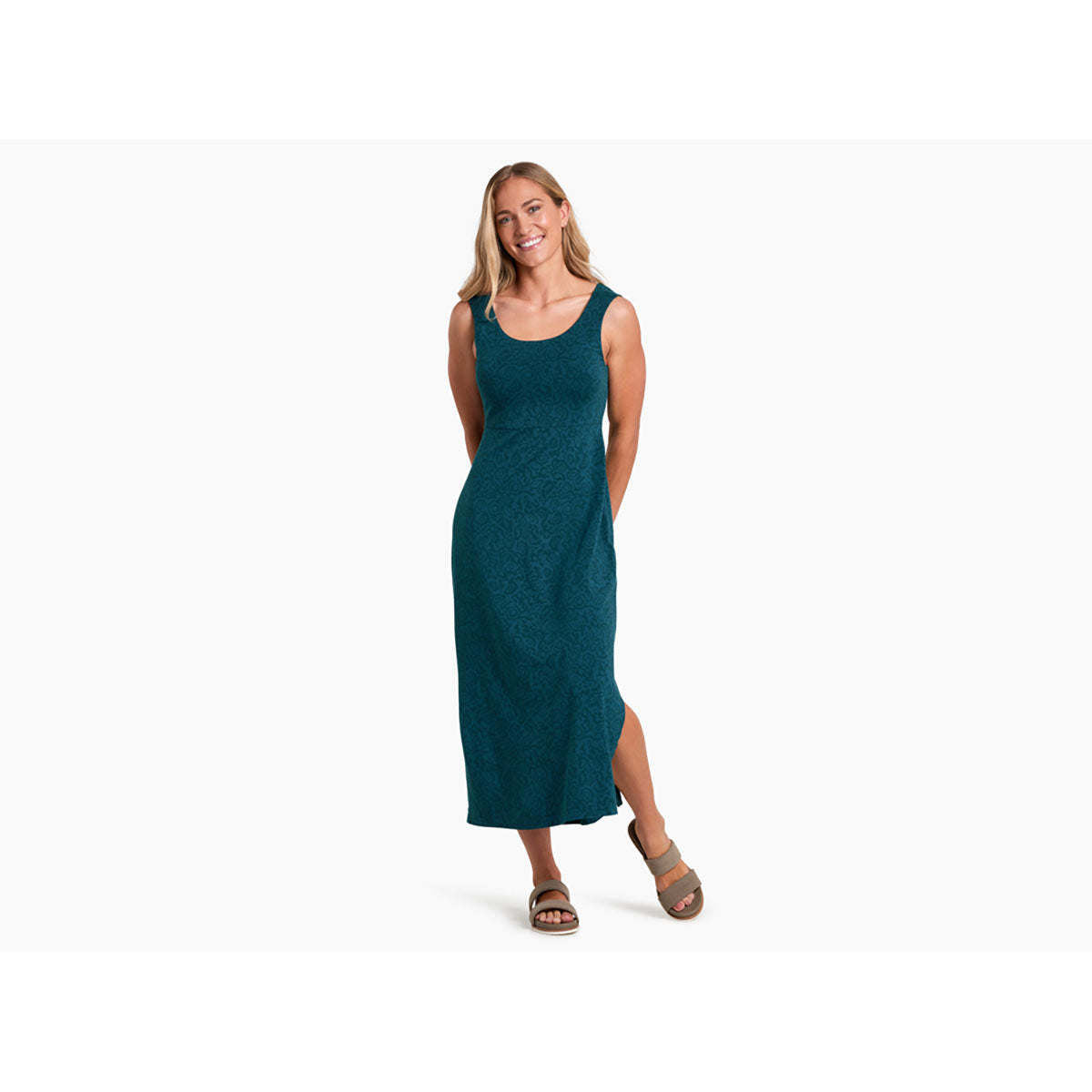 Kuhl Womens Lyra Midi Dress Everglade Print