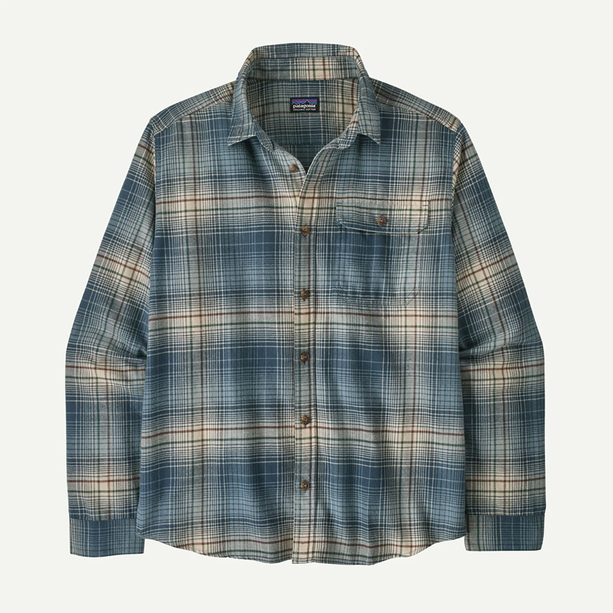 Patagonia Mens Long-Sleeved Lightweight Fjord Flannel Shirt Melting Ombre: Summit Blue