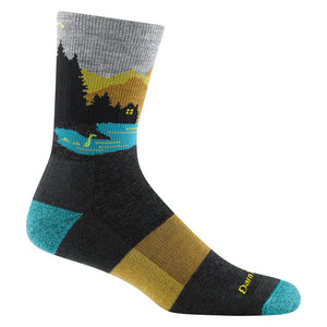 Darn Tough Mens Close Encounters Micro Crew Midweight Hiking Socks 3013 Charcoal