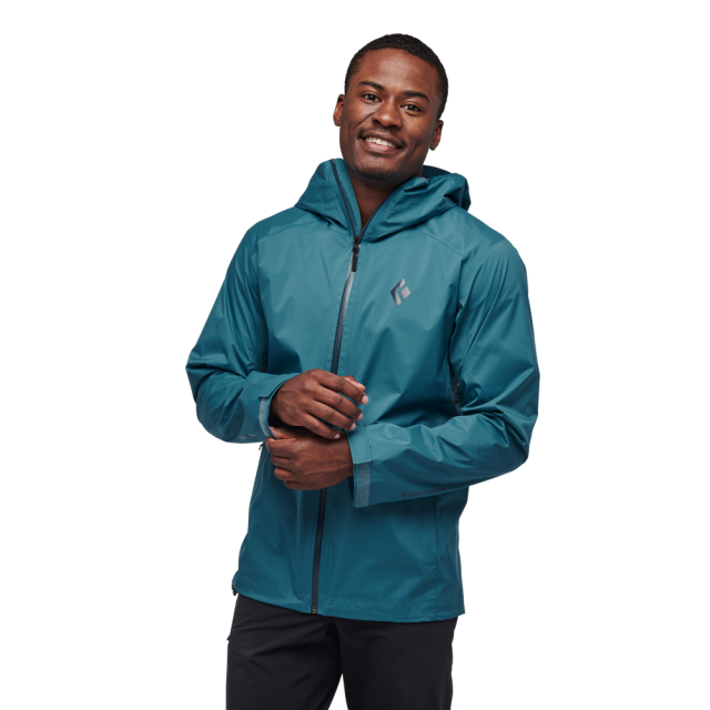 Black Diamond Mens Stormline Stretch Rain Shell Creek Blue
