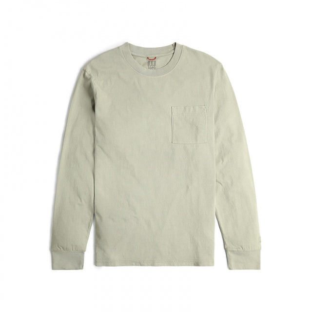 Topo Designs M Dirt Pocket Tee LS 337 Dried Sage