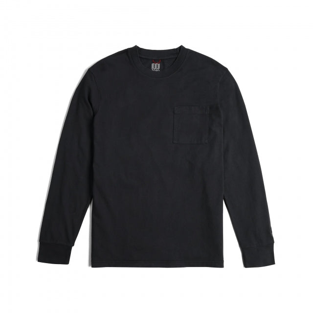 Topo Designs M Dirt Pocket Tee LS 001 Black