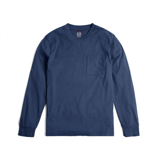 Topo Designs M Dirt Pocket Tee LS 409 Dark Denim