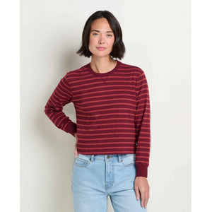 Toad&Co. Womens Boundless Jersey Long Sleeve Tee 531 Port Pattern