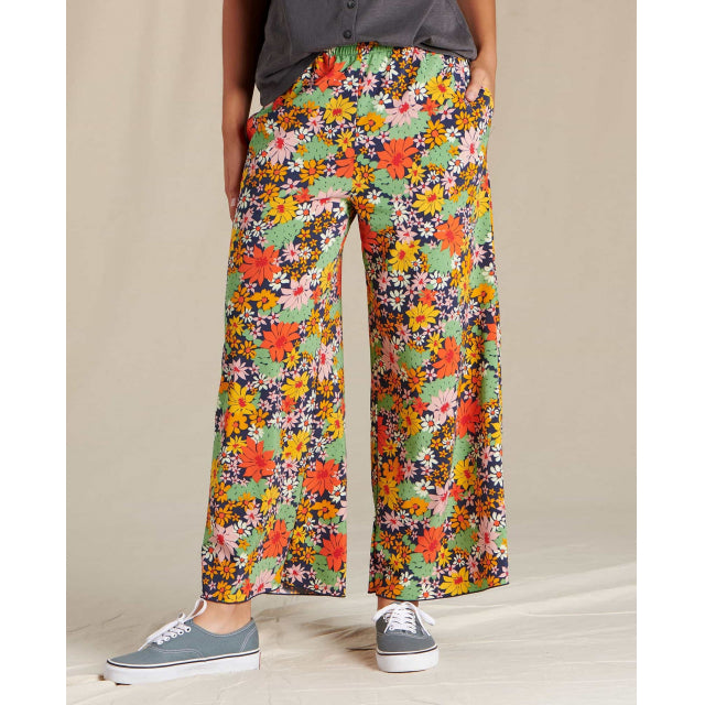 Toad&Co. Womens Sunkissed Wide Leg Pant True Navy Multi Print