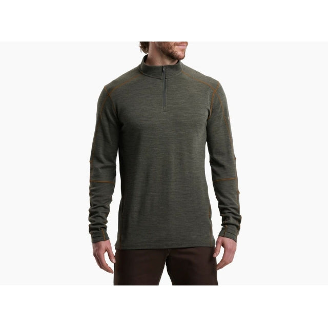 Kuhl Mens Invigoratr Merino 1/4 Zip OC Olive Copper