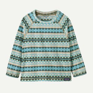 Patagonia Baby Micro D Crew Diamond Stripe: Snowmelt Blue