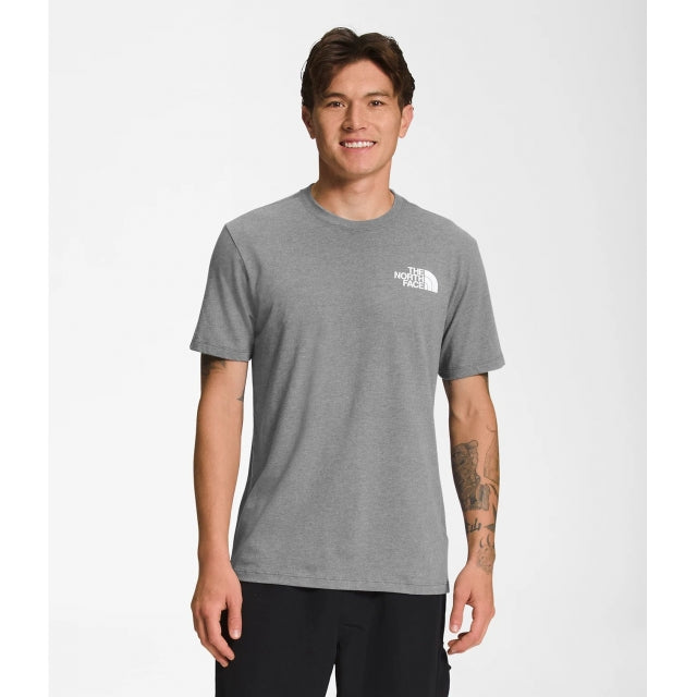 The North Face Men's S/S Box NSE Tee L28 TNF edium Grey Heather/TNF Blue / M