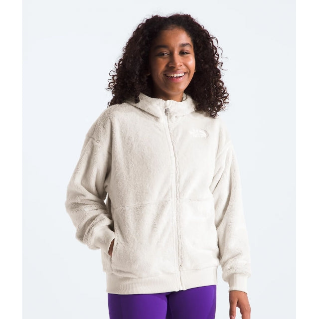 The North Face Girls Osito Full Zip Hoodie QLI White Dune