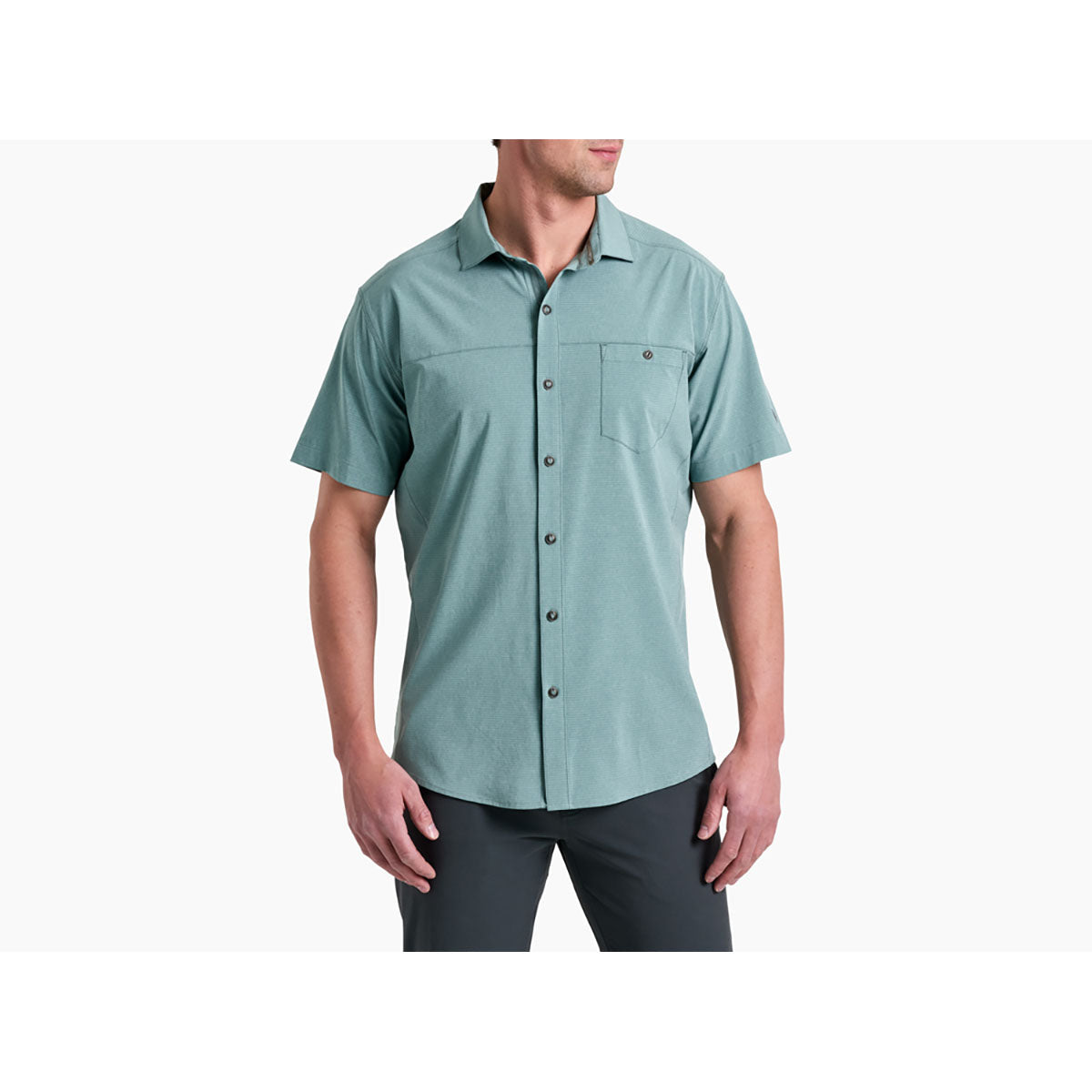 Kuhl Mens Optimizr Short Sleeve Blue Alloy