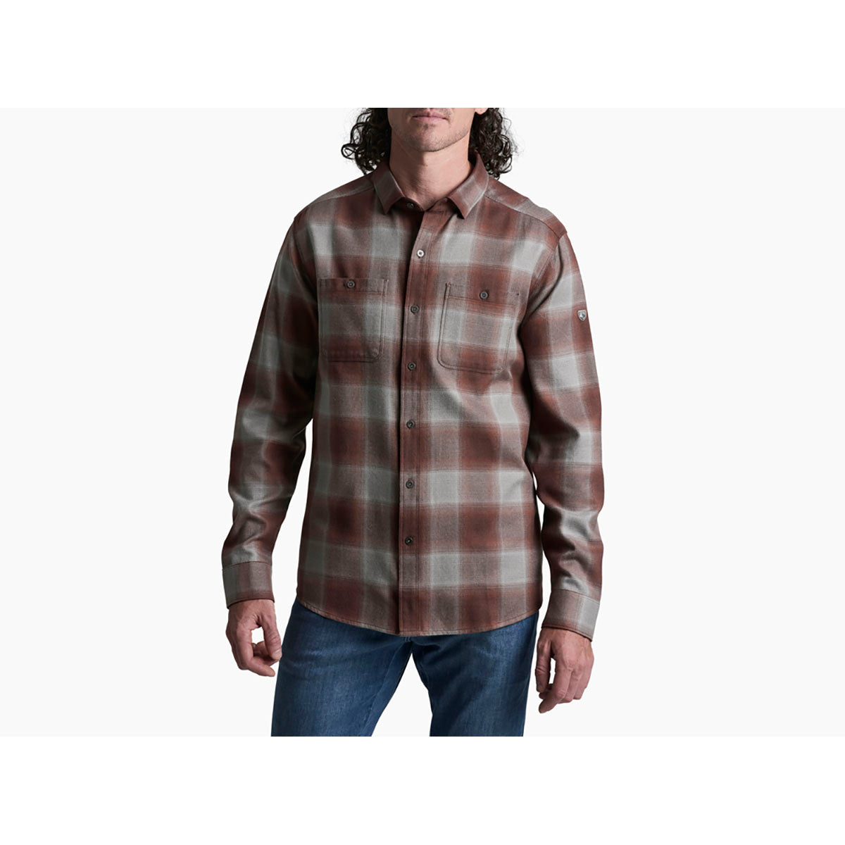 Kuhl Mens Law Flannel Long Sleeve Renegade Red