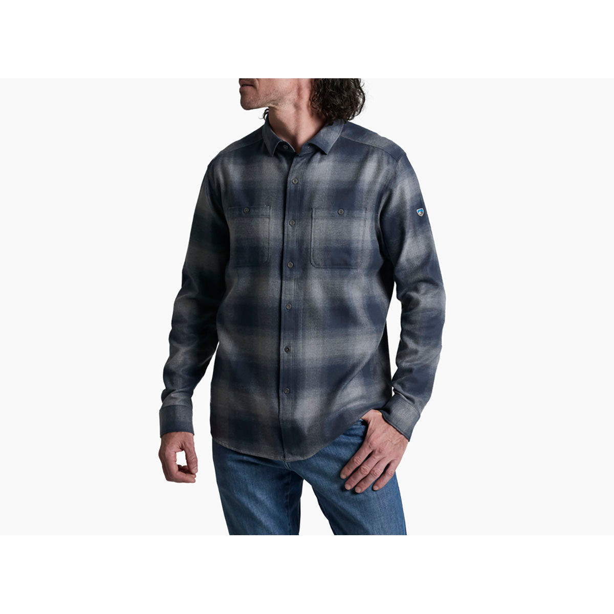 Kuhl Mens Law Flannel Long Sleeve teel Blue / S