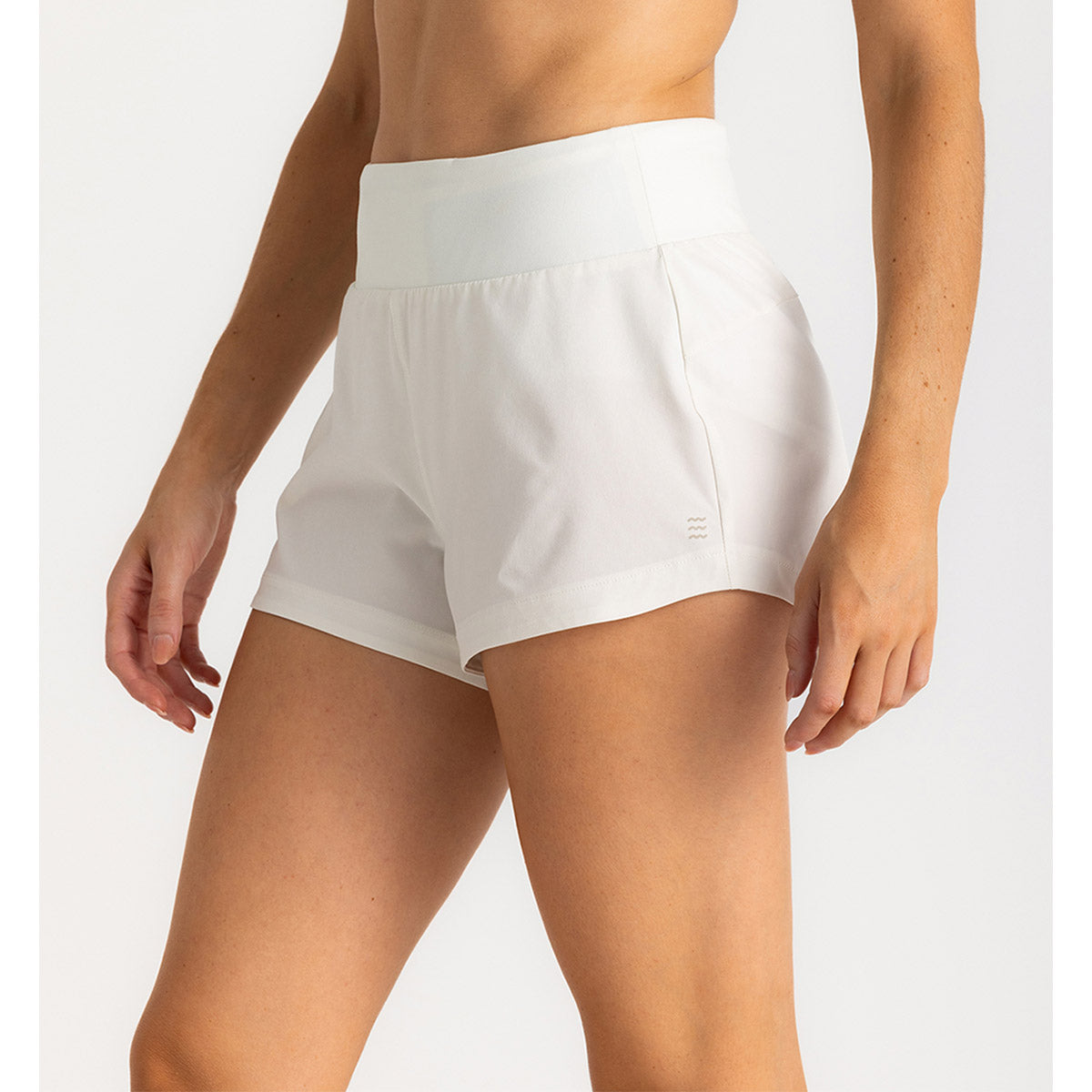 Free Fly Apparel Women's Bamboo-Lined Active Breeze Short - 3" Sea Salt