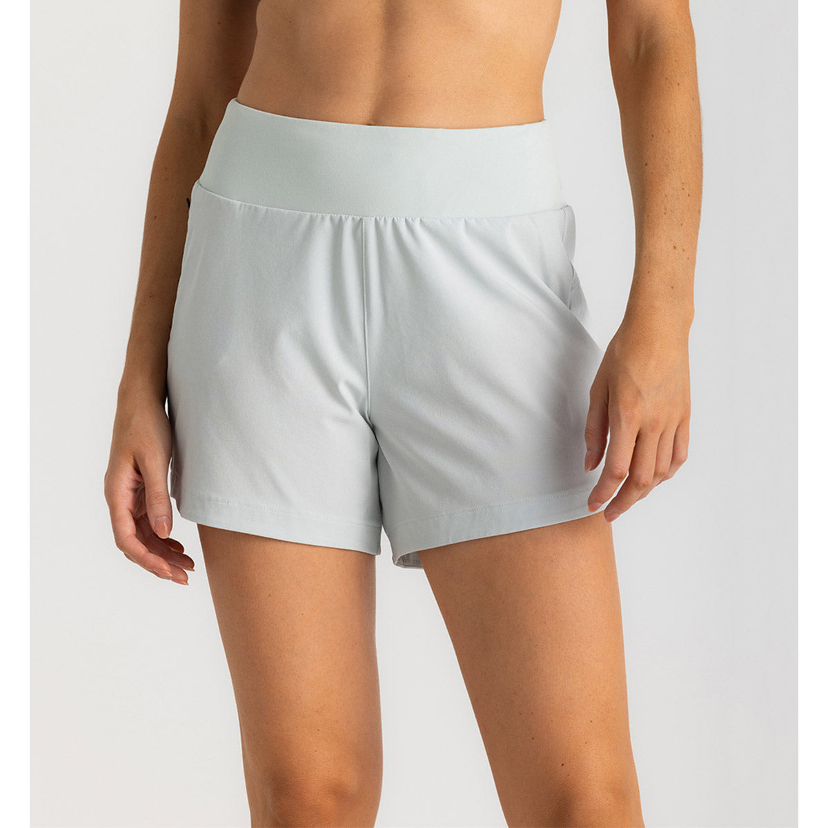 Free Fly Apparel Women&#39;s Bamboo-Lined Active Breeze Short - 5&quot; Sky Gray