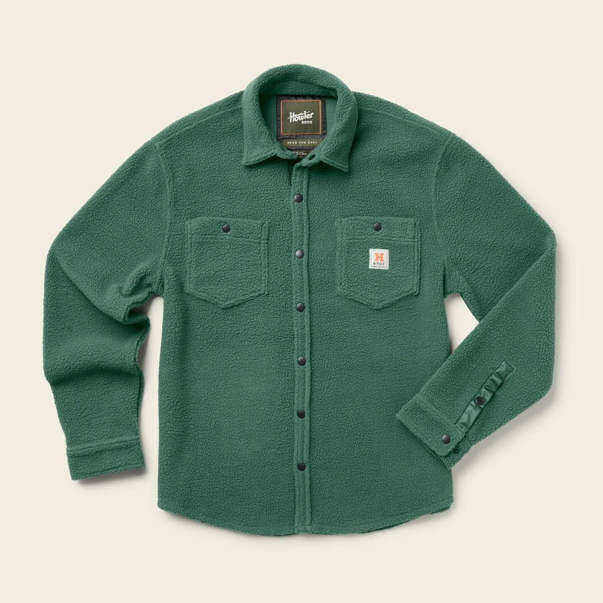 Howler Brothers Men&#39;s Allegheny Fleece Overshirt Cascadia Green