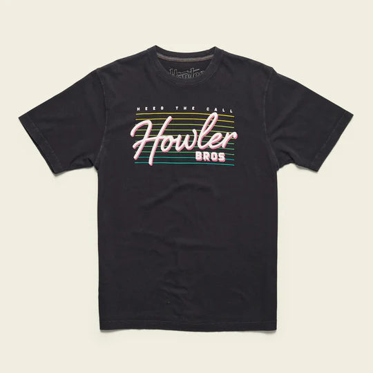 Howler Brothers Mens Cotton T Howler Beach Club: Black